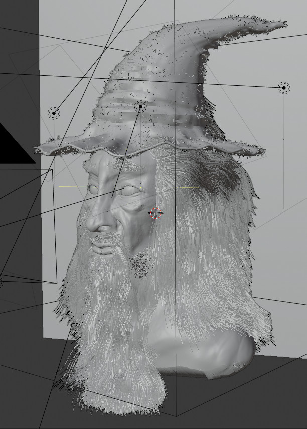 A screenshot of a WIP wizard sculpt